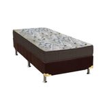 Cama Box Solteiro: Colchão Espuma D45 Ortobom /ep Fort Tech Iso 150 + Base Crc Suede Brown(78x188)