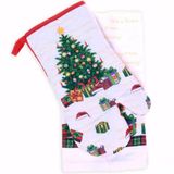 Kit Pano De Prato Felpudo E Luva De Forno Natal Bene Casa