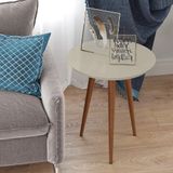 Mesa De Apoio Luna 530 Off White - Patrimar