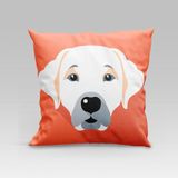 Capa De Almofada Estampada Pet Dog Em Veludo Suede 45cm X 45cm Raças Cachorros Labrador