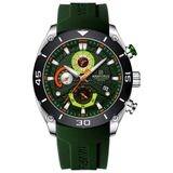 Relógio De Pulso Quartzo Masculino Esportivo Luminoso Impermeável Verde