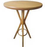 Mesa Bistrô Eva Selva Diam 70 Cm Bancada Bar Cozinha Luxo Amêndoa