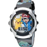 Relógio de Pokémon Kids com Luzes LED piscando - Relógio Digital Infantil com Personagens Pokémon Oficiais na Discagem, Relógio infantil com alça de f