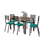 Conjunto De Mesa Malva 136cm 6 Cadeiras 118 Tampo Em Madeira