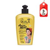 Kit C/03 Skala Kids Amido De Milho 3em1 Creme P/ Pentear 250g