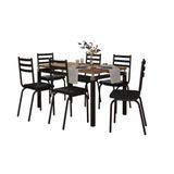 Conjunto De Mesa Malva 136cm 6 Cadeiras 118 Tampo Em Madeira