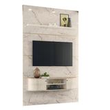 Painel Home Suspenso Monte Carlo Para Tv 65&quot; Cor Calacata Off White - Madetec