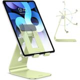 Suporte de tablet ajustável para mesa, braços mais longos atualizados para maior estabilidade, suporte de suporte de suporte do iPad OMOTON T2 com des