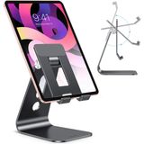 Suporte de tablet ajustável para mesa, braços mais longos atualizados para maior estabilidade, suporte de suporte de suporte do iPad OMOTON T2 com des