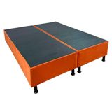 Base Para Cama Box Queen Size Isofort Luxo Em Tecido Suede 158x198x42cm Ley Colchões Terracota