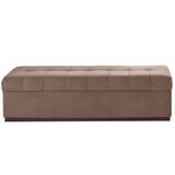 Baú Recamier Gomado Herval Mh-3724 140 Cm (largura) Madeira Eucalipto Estofado Marrom Base Imbuia