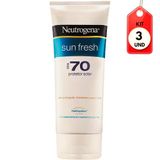 Kit C/03 Neutrogena Sun Fresh Fps70 Protetor Solar 200ml