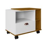 Gabinete Para Banheiro Toquio Com Rodizios 1 Gaveta E Nichos Branco-naturale Branco-naturale