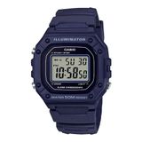 Relógio Casio Masculino Ref: W-218h-2avdf Retangular Digital Azul