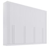 Guarda Roupa 8 Portas E 8 Gavetas Ripado Mdf Branco