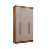 Guarda Roupa Solteiro 4 Portas Recife Salleto Cinamomo Off White