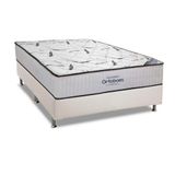 Cama Box Casal: Colchão Espuma Ortobom D45 High Foam + Base Crc Courano White(138x188)