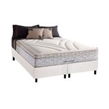 Cama Box Queen: Colchão Molas Herval Maxspring American + Base Crc Courano White(158x198)