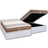 Cama Box Baú Casal: Colchão Probel D26 / Ag65 Mega Firme + Base White(138x188)