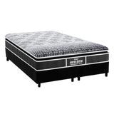 Cama Box King: Colchão Anatômico D28-ep Guarda Costas + Base Crc Suede Black(193x203)