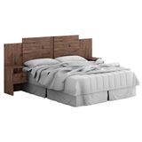 Cabeceira Cama Box Madeirado Cor Nature-off White Casal-queen Carla 2 Mesas C- 2 Gavetas