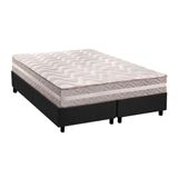 Cama Box King: Colchão Anatômico Paropas D33-ag65 Confort + Base Crc Suede Gray(193x203)