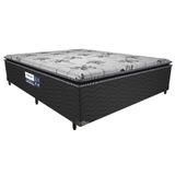 Cama Box Conjugado Casal: Colchão Ortopédico D28 Pillow Top Black (138x188x50)
