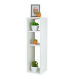Mesa De Cabeceira Com Nichos Branca Cama Solteiro Quarto Sala70cm