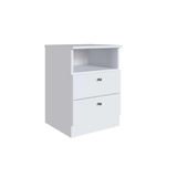 Mesa Cabeceira Irlanda C- 2 Gavetas Branco - Genialflex