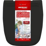Assento Sanitário Almofadado Linea Fit Preto Mebuki