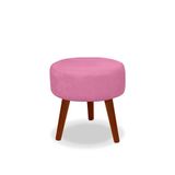 Puff Redondo Decorativo Panqueta De Apoiar Os Pés Suede Rose