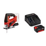 Serra Tico Tico Tc-js 18 Li Solo E 1 Kit Carregador Bivolt Com Bateria 18v 4,0ah Pxc Vermelho