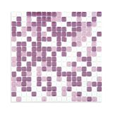 Pastilha De Vidro Cristal Miscelanea 30x30cm Glass Mosaic Lilás/branco