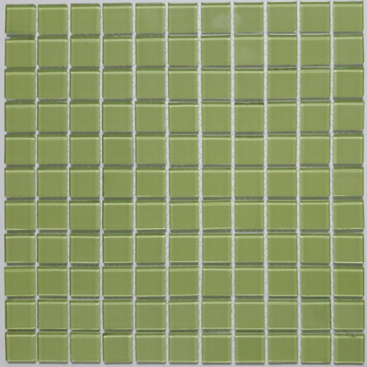 Pastilha De Vidro Quadrados De 2,5cm Cristal Glass Mosaic 30cmx30cm Placas Verde