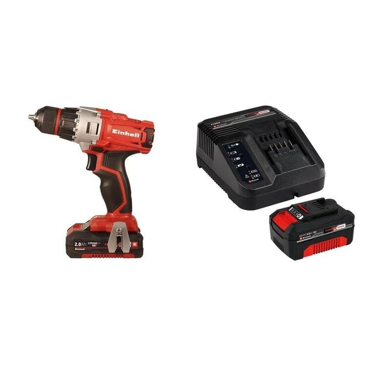 Parafusadeira/furadeira Te-cd 18/2 Li 1 Kit1x2ah E 1 Kit Carregador Bivolt Com Bateria 18v 4,0ah Vermelho