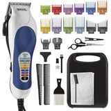 Wahl Corded Clipper Color Pro Completo Hair Cutting Kit para Homens, Mulheres e Crianças com Pentes guia coloridos para cortes de cabelo lisos e fácei