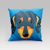 Capa De Almofada Estampada Pet Dog Em Veludo Suede 45cm X 45cm Raças Cachorros Dachshund Salsicha