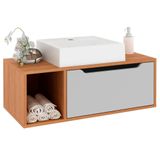 Gabinete 1 Porta Com Cuba Para Banheiro Bn3600x44 Amendo