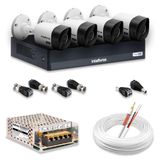 Kit 4 Câmeras De Segurança Intelbras Hd 720p Com Dvr Mhdx 1004-c Full Hd L | Completo 100% Intelbras