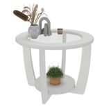 Mesa De Centro Curve Cor Branco Artely