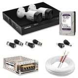 Kit 2 Câmeras De Segurança Intelbras Full Hd 1080p Com Dvr Mhdx 1204 1080p Com Hd 1tb Purple