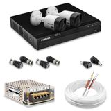 Kit 2 Câmeras De Segurança Intelbras Full Hd 1080p Com Dvr Mhdx 1204 1080p | Completo 100% Intelbras