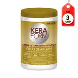 Kit C-03 Skafe Keraform Óleo De Argan Creme Capilar 1kg