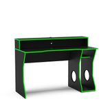 Mesa Gamer Fremont Para 2 Monitores Politorno Preto Com Verde