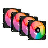 Kit 4 Cooler Fan Rgb 120mm Para Gabinete Gamer Revenger G-vr339