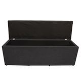 Calçadeira Baú Paris Queen 160 Cm Botão Strass Suede Grafite Eli Móveis