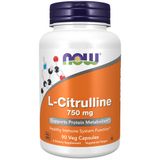 L-citrulina 750 Mg 90 Tampas Now Foods