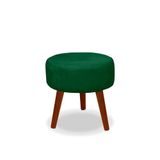 Puff Redondo Decorativo Panqueta De Apoiar Os Pés Suede Verde