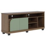 Rack Para Sala Bancada De Tv 65 Pol 150cm Madrid C05 Amêndoa Hortelã Mpozenato