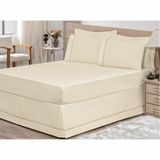 Saia para Cama Box Casal Queen 01 Peça Palha